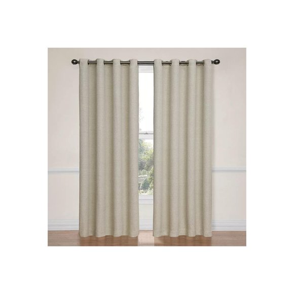 Eclipse NIP Ivory Bobbi Solid 100% Blackout Window Curtain, 52x84 - Picture 1 of 3